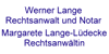 Logo von Lange Werner, Lange-Lüdecke Margarete Rechtsanwälte und Notar